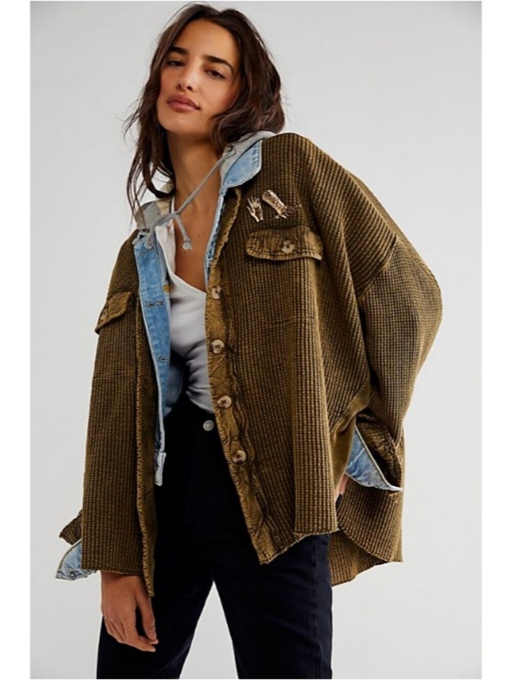Free People ONE Scout Jacket Olive Green